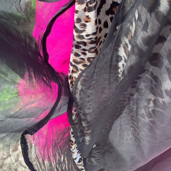 Bebe dress sz L sexy see through black - Picture 5 of 6